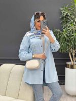 مانتو لینن تک جیب گلدوزی کد 4775 - تصویر 7