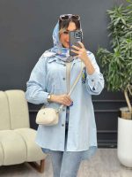 مانتو لینن تک جیب گلدوزی کد 4775 - تصویر 10