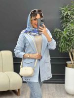 مانتو دو جیب پاکتی پایین پاگن کد 4780 - تصویر 7