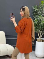 مانتو لینن تک جیب گلدوزی کد 4775 - تصویر 9