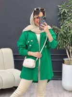 مانتو لینن تک جیب گلدوزی کد 4775 - تصویر 2