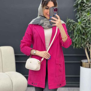 مانتو دو جیب پاکتی پایین پاگن کد 4780