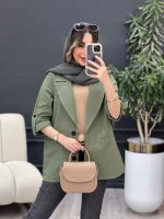 مانتو دو دکمه ثمین کد 5091 - تصویر 6