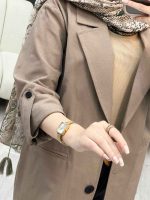 مانتو دو دکمه ثمین کد 5091 - تصویر 8
