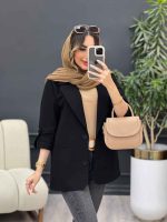 مانتو دو دکمه ثمین کد 5091 - تصویر 7