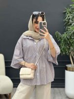 شومیز راه راه نگار کد 5066 - تصویر 17