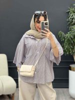 شومیز راه راه نگار کد 5066 - تصویر 8