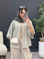 شومیز راه راه نگار کد 5066 - تصویر 16