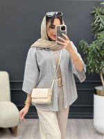 شومیز راه راه نگار کد 5066 - تصویر 6