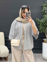 شومیز راه راه نگار کد 5066 - تصویر 23