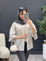 شومیز راه راه نگار کد 5066 - تصویر 4