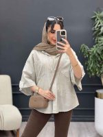 شومیز راه راه نگار کد 5066 - تصویر 3