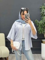 شومیز راه راه نگار کد 5066 - تصویر 29