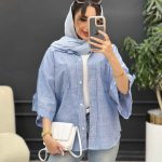 شومیز راه راه نگار کد 5066