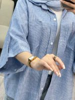 شومیز راه راه نگار کد 5066 - تصویر 19