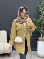 مانتو جیب کراواتی آستین پاکتی کد 5027 - تصویر 18