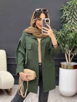 مانتو جیب کراواتی آستین پاکتی کد 5027 - تصویر 7