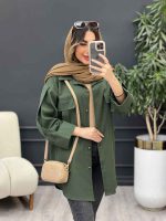 مانتو جیب کراواتی آستین پاکتی کد 5027 - تصویر 15