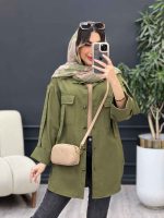 مانتو جیب کراواتی آستین پاکتی کد 5027 - تصویر 6