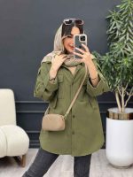 مانتو جیب کراواتی آستین پاکتی کد 5027 - تصویر 21