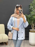 مانتو لینن شش دکمه کد 5085 - تصویر 2