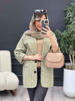 مانتو کتی دو دکمه جیب نما کد 5096 - تصویر 3