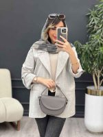 مانتو کتی دو دکمه جیب نما کد 5096 - تصویر 2