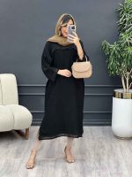 پیراهن بلند پایین ریش کد 5090 - تصویر 3