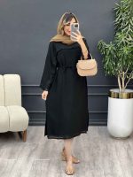 پیراهن بلند پایین ریش کد 5090 - تصویر 5