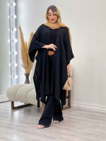 مانتو بلند بغل چاک کد 5065 - تصویر 2