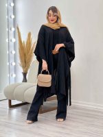 مانتو بلند بغل چاک کد 5065 - تصویر 4