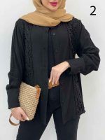 شومیز ترکیبی دانتل کد 4618 - تصویر 2