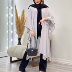 مانتو بلند بغل چاک کد 5065
