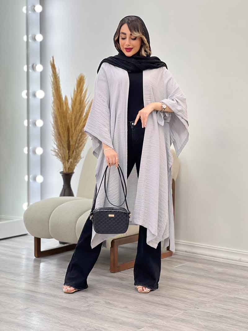 مانتو بلند بغل چاک کد 5065 مانتو بلند بغل چاک کد 5065