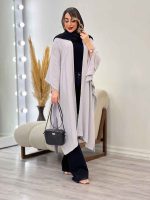 مانتو بلند بغل چاک کد 5065 - تصویر 5