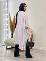 مانتو بلند بغل چاک کد 5065 - تصویر 3