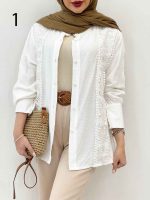 شومیز ترکیبی دانتل کد 4618 - تصویر 21