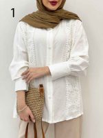 شومیز ترکیبی دانتل کد 4618 - تصویر 5
