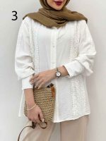 شومیز ترکیبی دانتل کد 4618 - تصویر 11