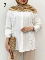 شومیز ترکیبی دانتل کد 4618 - تصویر 19