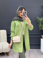 مانتو برش دار دو جیب سلما کد 5050 - تصویر 9