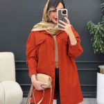 مانتو برش دار دو جیب سلما کد 5050