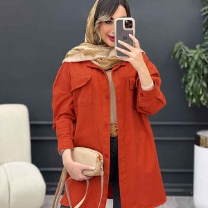 مانتو برش دار دو جیب سلما کد 5050