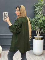 مانتو برش دار دو جیب سلما کد 5050 - تصویر 13