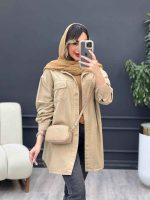 مانتو برش دار دو جیب سلما کد 5050 - تصویر 10