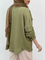 مانتو جلو ژیله مهتاب کد 5081 - تصویر 16