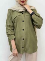 مانتو جلو ژیله مهتاب کد 5081 - تصویر 10