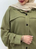 مانتو جلو ژیله مهتاب کد 5081 - تصویر 14