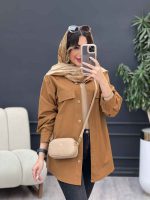 مانتو بغل زیپ جیب نما کد 5087 - تصویر 25