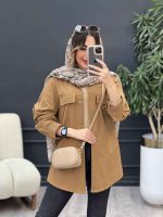 مانتو بغل زیپ جیب نما کد 5087 - تصویر 12